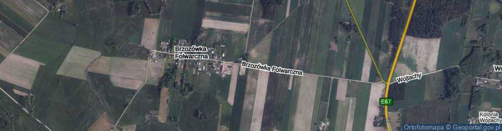 Zdjęcie satelitarne Brzozówka Folwarczna ul.